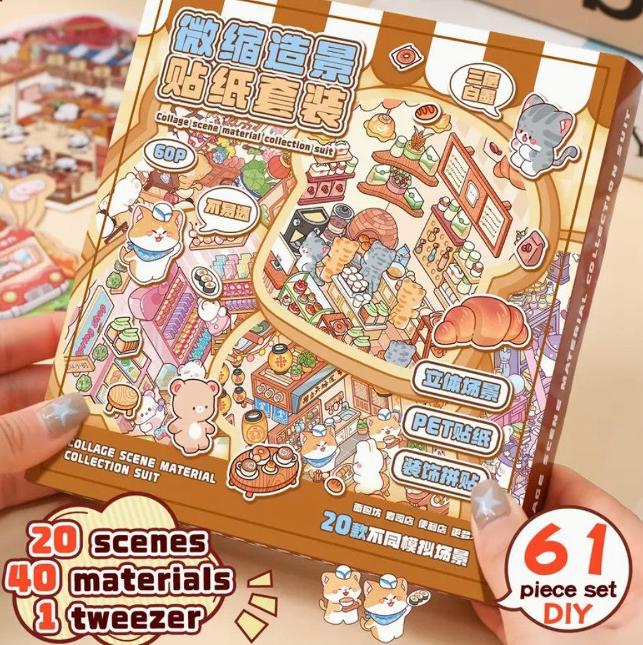3D Miniature FUN DIY Stickers